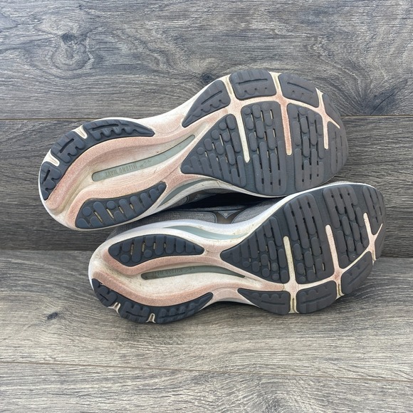 Mizuno Wave Rider 25 Waveknit Athletic Sneakers Shoes Women's Size 9 Gray - Picture 3 of 14